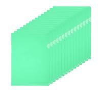 PATIKIL A5 Plastic Folders, 40 Pack Clear Folders l Type Project Pockets Paper Document Jacket Sleeves l Shaped Transparent for Documents Plastic Office File, 6.3x8.8in, Green