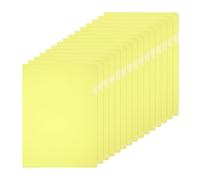 PATIKIL A5 Plastic Folders, 40 Pack Clear Folders l Type Project Pockets Paper Document Jacket Sleeves l Shaped Transparent for Documents Plastic Office File, 6.3x8.8in, Yellow