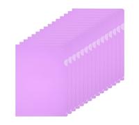PATIKIL A5 Plastic Folders, 40 Pack Clear Folders l Type Project Pockets Paper Document Jacket Sleeves l Shaped Transparent for Documents Plastic Office File, 6.3x8.8in, Purple