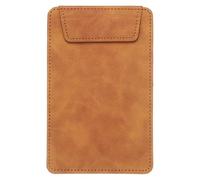 PATIKIL A5 PU Leather Clipboard, 4"x6" Business Magnetic Padfolio with Pen Holder Organizer Office Folder Writing Board, Brown