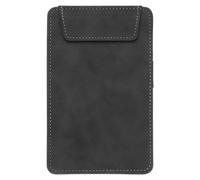 PATIKIL A5 PU Leather Clipboard, 4"x6" Business Magnetic Padfolio with Pen Holder Organizer Office Folder Writing Board, Black