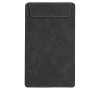 PATIKIL A5 PU Leather Clipboard, 6"x10" Business Magnetic Padfolio with Pen Holder Organizer Office Folder Writing Board, Black