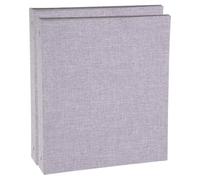 PATIKIL A5 Size 3 Ring Binder,2Pcs 1 Inch Round Ring Durable Linen Hardcover Binder Fit for Paper Recipe Photo Office, Light Purple