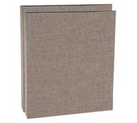 PATIKIL A5 Size 3 Ring Binder, 2Pcs 1 Inch Round Ring Durable Linen Hardcover Binder Folders for Documents, Paper Recipe Photo Office, Dark Gray