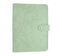 PATIKIL A5 Textured PU Leather Binder Protector, 8 Ring Waterproof Loose Leaf Binder Cover Refillable Soft Notebook Folder Cover for Planner Journal Photocard Collection, Green