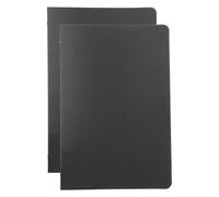 PATIKIL A6 Binder Cover, 2 Pcs PP 6 Ring Loose Leaf Protector, Round Ring Refillable Notebook, Thickened Frosted Cover for Meeting Folder, Black