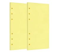 PATIKIL A6 Blank Refill Paper, 120 Sheets/240 Pages Loose Leaf Papers 6 Hole Planner Refills Inserts for 6 Ring Refillable Binders Notebook Filler Insert Diary Journals, Yellow