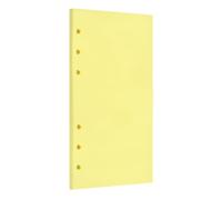 PATIKIL A6 Blank Refill Paper, 60 Sheets/120 Pages Loose Leaf Papers 6 Hole Planner Refills Inserts for 6 Ring Refillable Binders Notebook Filler Insert Diary Journals, Yellow