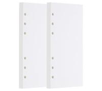 PATIKIL A6 Blank Refill Paper, Loose Leaf Paper 6 Hole Planner Refills for 6 Ring Refillable Binder Notebook Paper Filler Planner Inserts Office Diary Journals, 160 Sheets/320 Pages, White