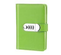 PATIKIL A6 Diary with Lock, Journal with Lock Cute Journaling Leather Notebook Journal 128 Pages Diary with Pen Slot Card Slot Waterproof for Women Gifts Men, Green