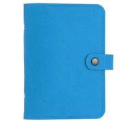 PATIKIL A6 Felt Binder, 6 Ring Soft Cover Refillable Notebook Binder with Pocket for Filler Paper Budget Journal Diary Accessories, Blue