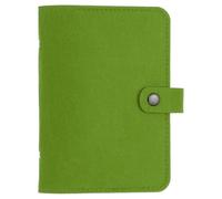PATIKIL A6 Felt Binder, 6 Ring Soft Cover Refillable Notebook Binder with Pocket for Filler Paper Budget Journal Diary Accessories, Green