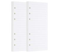 PATIKIL A6 Ruled Refills Inserts 6-Ring Binder Loose Leaf Planner Filler Paper Planner Inserts, 160 Sheets/320 Pages, Lined, White