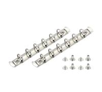 PATIKIL A7 6 Hole Ring Binder Mechanisms, 2 Set 0.6" O Ring Replacement Binder Planner Loose Leaf Binding Spines with Switches for Organizers DIY Fill Paper Storage Folder, 15mm Silver