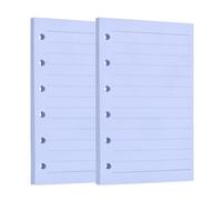 PATIKIL A7 Binder Ruled Refill Paper, 120 Sheets/240 Pages Loose Leaf Papers 6 Hole Planner Refills Inserts for 6 Ring Refillable Binders Notebook Filler Insert Diary Journals, Purple