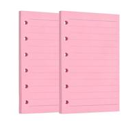 PATIKIL A7 Binder Ruled Refill Paper, 120 Sheets/240 Pages Loose Leaf Papers 6 Hole Planner Refills Inserts for 6 Ring Refillable Binders Notebook Filler Insert Diary Journals, Pink