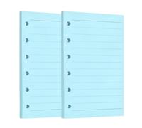 PATIKIL A7 Binder Ruled Refill Paper, 120 Sheets/240 Pages Loose Leaf Papers 6 Hole Planner Refills Inserts for 6 Ring Refillable Binders Notebook Filler Insert Diary Journals, Blue