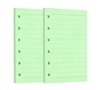 PATIKIL A7 Binder Ruled Refill Paper, 120 Sheets/240 Pages Loose Leaf Papers 6 Hole Planner Refills Inserts for 6 Ring Refillable Binders Notebook Filler Insert Diary Journals, Green