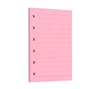 PATIKIL A7 Binder Ruled Refill Paper, 60 Sheets/120 Pages Loose Leaf Papers 6 Hole Planner Refills Inserts for 6 Ring Refillable Binders Notebook Filler Insert Diary Journals, Pink