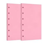 PATIKIL A7 Blank Refill Paper, 120 Sheets/240 Pages Loose Leaf Papers 6 Hole Planner Refills Inserts for 6 Ring Refillable Binders Notebook Filler Insert Diary Journals, Pink