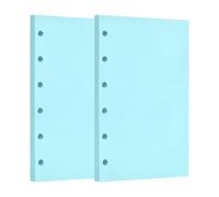 PATIKIL A7 Blank Refill Paper, 120 Sheets/240 Pages Loose Leaf Papers 6 Hole Planner Refills Inserts for 6 Ring Refillable Binders Notebook Filler Insert Diary Journals, Blue
