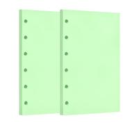 PATIKIL A7 Blank Refill Paper, 120 Sheets/240 Pages Loose Leaf Papers 6 Hole Planner Refills Inserts for 6 Ring Refillable Binders Notebook Filler Insert Diary Journals, Green