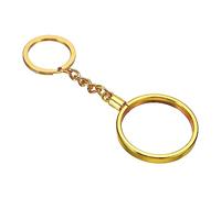 PATIKIL AA Coin Holder Keychain, 39mm Round Medallion Holder with Metal Key Ring for AA Coins Medallion, Golden