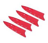 PATIKIL ABS Safety Knife Cover Sleeves for 8" Chef Knife, Universal Chopping Edge Guard Blade Protector Sheath for Kitchen Bar, Red, 21.2cm L, Pack of 4