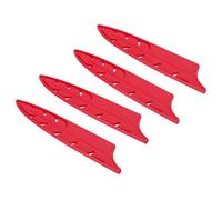 PATIKIL ABS Safety Knife Cover Sleeves for 8" Chef Knife, Universal Chopping Edge Guard Blade Protector Sheath for Kitchen Bar, Red, 19.7cm L, Pack of 4