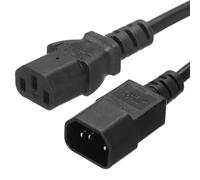PATIKIL AC Power Cord 3 Prong C14 Male to C13 Female 0.75mm2 2m 6.6Ft 250V 10A PDU Extension Cable for Laptop Electronics TV Computer Printer Radio Monitor