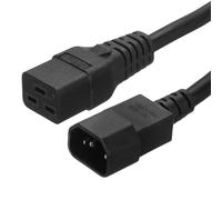 PATIKIL AC Power Cord 3 Prong C14 Male to C19 Female 1.5mm2 5m 16.4Ft 250V 10A 16A PDU Cable for Laptop Electronics Computer Printer Radio Monitor
