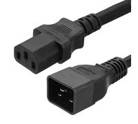 PATIKIL AC Power Cord 3 Prong C20 Male to C13 Female 2.5mm2 1.5m 4.9Ft 250V 10A 16A PDU Extension Cable for Laptop Electronics Computer Printer Radio Monitor