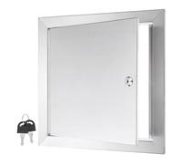 PATIKIL Access Panel (12" x 12") - Durable Reinforced, 304 Stainless Steel Plumbing Access Door Inspection Door Lock-in Installation, for Drywall//Wall/Plumbing/Electrical/HVAC, Silver