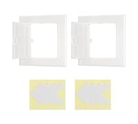 PATIKIL Access Panel for Drywall 115x115mm, 2 Set ABS Plastic Panels for Inspection Hatch Access Door with Double-Sided Tape for Wall Ceiling Fuse Box Cover Conceals Wires, White