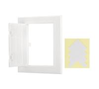 PATIKIL Access Panel for Drywall 115x145mm, 1 Set ABS Plastic Wall Hole Cover Access Door with Double-Sided Tape for Wall Ceiling Electrical, White
