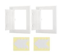 PATIKIL Access Panel for Drywall 115x145mm, 2 Set ABS Plastic Panels for Inspection Hatch Access Door with Double-Sided Tape for Wall Ceiling Fuse Box Cover Conceals Wires, White