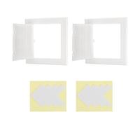 PATIKIL Access Panel for Drywall 135x135mm, 2 Set ABS Plastic Panels for Inspection Hatch Access Door with Double-Sided Tape for Wall Ceiling Fuse Box Cover Conceals Wires, White