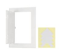 PATIKIL Access Panel for Drywall 145x220mm, 1 Set ABS Plastic Wall Hole Cover Access Door with Double-Sided Tape for Wall Ceiling Electrical, White