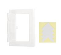 PATIKIL Access Panel for Drywall 95x145mm, ABS Plastic Panels for Inspection Hatch Access Door with Double-Sided Tape for Wall Ceiling Fuse Box Cover Conceals Wires, White