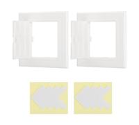 PATIKIL Access Panel for Drywall 95x95mm, 2 Set ABS Plastic Panels for Inspection Hatch Access Door with Double-Sided Tape for Wall Ceiling Fuse Box Cover Conceals Wires, White