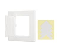 PATIKIL Access Panel for Drywall 95x95mm, ABS Plastic Panels for Inspection Hatch Access Door with Double-Sided Tape for Wall Ceiling Fuse Box Cover Conceals Wires, White