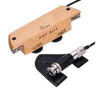 PATIKIL Acoustic Guitar Pickup, Passive Mahogany Guitar Pickups Sound Hole Pickup with Noise Cancel Volume Tone Control, Fits 3 11/16" to 4 1/8" (94-105mm) Sound Hole Diameter