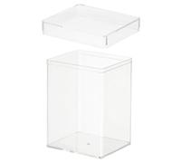 PATIKIL Acrylic Box with Lid 2.56" x 2.17" x 3.74", Clear Acrylic Display Boxes Plastic Square Cube Containers Storage Organizer for Candy Tiny Jewelry Artwork Display