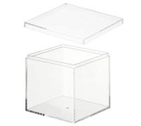 PATIKIL Acrylic Box with Lid 2.95" x 2.95" x 2.95", Clear Acrylic Display Boxes Plastic Square Cube Containers Storage Organizer for Candy Tiny Jewelry Artwork Display