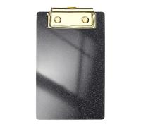 PATIKIL Acrylic Clip Boards, 150mm x 100mm A6 Black Stylish Acrylic Clipboards Glitter Design Cute Clip Boards Office Supplies for Restaurant Shop Store Note Sign Holder