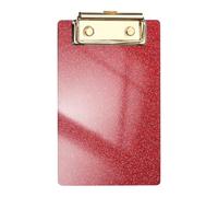 PATIKIL Acrylic Clip Boards, 150mm x 100mm A6 Bright Red Stylish Acrylic Clipboards Glitter Design Cute Clip Boards Office Supplies for Restaurant Shop Store Note Sign Holder