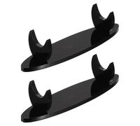 PATIKIL Acrylic Pen Holder Display Stand, 2Pcs Desk Pencil Organizer Paintbrush Drying Rack Makeup Brush Display Stand for Office Home Store, Black