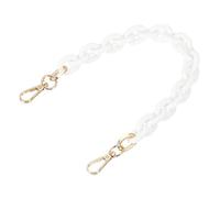PATIKIL Acrylic Purse Strap, 15 Inch Acrylic Chain Purse Strap Replacement Luxury Handbag Chain Handle Straps for Handbags Shoulder Bag Crossbody, White