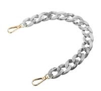 PATIKIL Acrylic Purse Strap, 15 Inch Acrylic Chain Purse Straps Replacement Luxury Handbag Strap Fashionable Purse Clutches Handles for Shoulder Bag Crossbody DIY Crafts, White Black