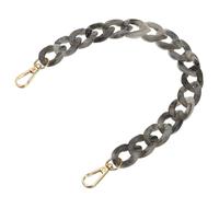 PATIKIL Acrylic Purse Strap, 15 Inch Acrylic Chain Purse Straps Replacement Luxury Handbag Strap Fashionable Purse Clutches Handles for Shoulder Bag Crossbody DIY Crafts, Gray Black